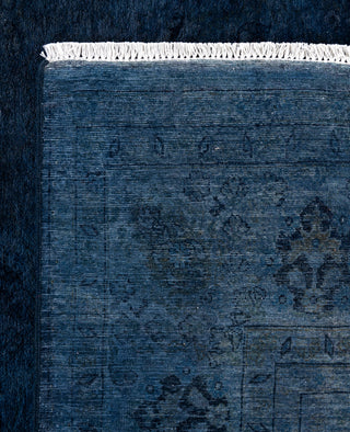 Overdyed One-of-a-Kind Wool Blue Area Rug 6' 1" x 9' 0"