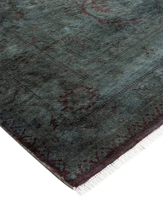 Modern Overdyed Hand Knotted Wool Gray Area Rug 6' 2" x 9' 0"