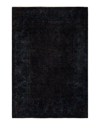 Contemporary Fine Vibrance Brown Wool Area Rug 6' 2" x 8' 10"