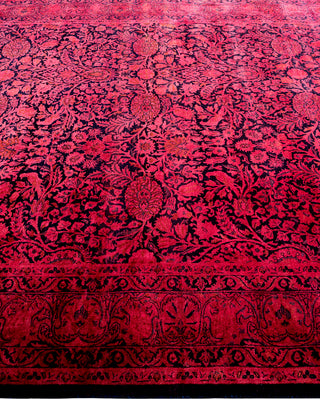 Contemporary Hand Knotted Overdyed Navy Area Rug 6' 1" x 8' 10"