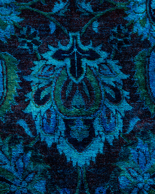 Contemporary Hand Knotted Overdyed Black Area Rug 3' 2" x 5' 2"