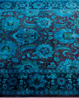 Contemporary Hand Knotted Overdyed Black Area Rug 3' 2" x 5' 2"