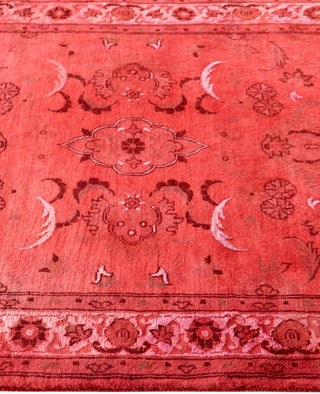 Overdyed Hand-Knotted Wool Modern-Contemporary Pink Runner 2' 8" x 7' 6"