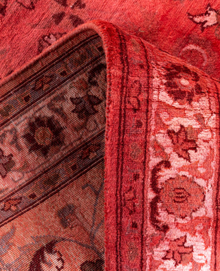 Overdyed Hand-Knotted Wool Modern-Contemporary Pink Runner 2' 8" x 7' 6"