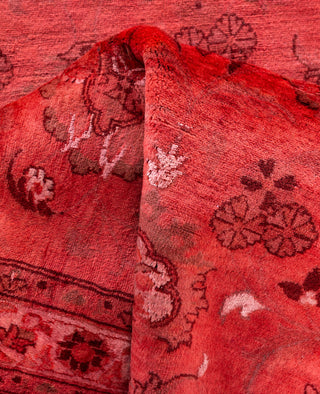 Overdyed Hand-Knotted Wool Modern-Contemporary Pink Runner 2' 8" x 7' 6"