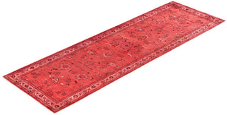 Overdyed Hand-Knotted Wool Modern-Contemporary Pink Runner 2' 8" x 7' 6"