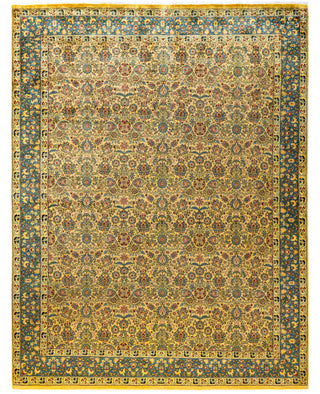 Overdyed Hand-Knotted Wool Modern-Contemporary Gold Area Rug 8' 1" x 10' 5"