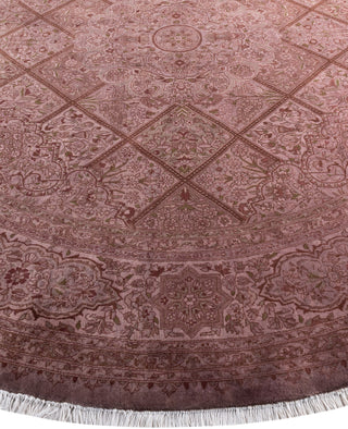 Overdyed Hand-Knotted Wool Modern-Contemporary Purple Area Rug 8' 4" x 8' 5"