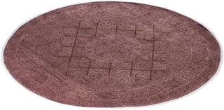 Overdyed Hand-Knotted Wool Modern-Contemporary Purple Area Rug 8' 4" x 8' 5"