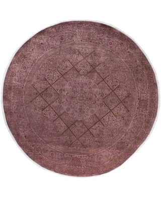 Overdyed Hand-Knotted Wool Modern-Contemporary Purple Area Rug 8' 4" x 8' 5"