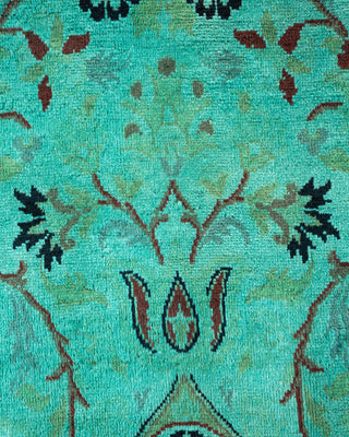 Contemporary Hand Knotted  Green Area Rug 10' 1" x 14' 2"