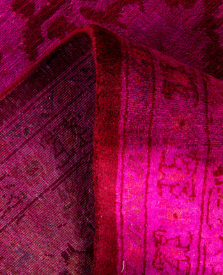 Contemporary Overdyed Wool Hand Knotted Purple Area Rug 6' 1" x 14' 1"