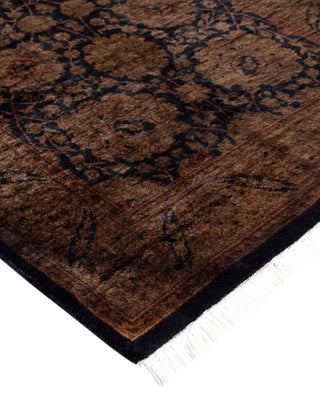 Overdyed Hand-Knotted Wool Modern-Contemporary Brown Runner 2' 7" x 6' 8"