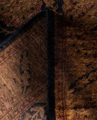 Overdyed Hand-Knotted Wool Modern-Contemporary Brown Runner 2' 7" x 6' 8"