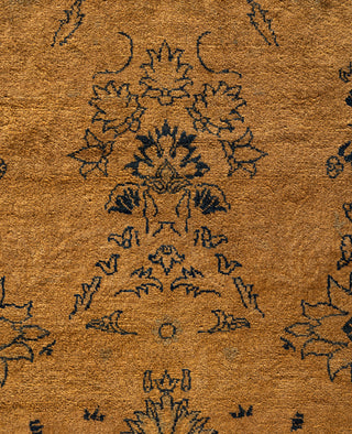 Overdyed Hand-Knotted Wool Modern-Contemporary Gold Area Rug 8' 3" x 10' 3"