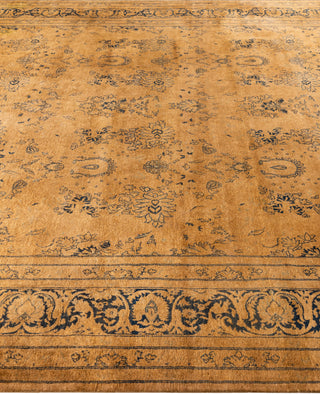 Overdyed Hand-Knotted Wool Modern-Contemporary Gold Area Rug 8' 3" x 10' 3"