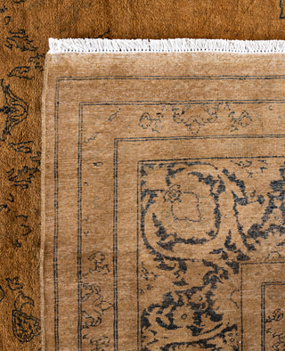 Overdyed Hand-Knotted Wool Modern-Contemporary Gold Area Rug 8' 3" x 10' 3"