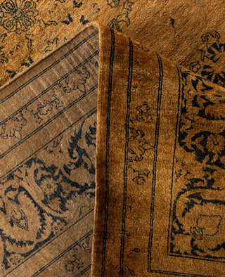 Overdyed Hand-Knotted Wool Modern-Contemporary Gold Area Rug 8' 3" x 10' 3"