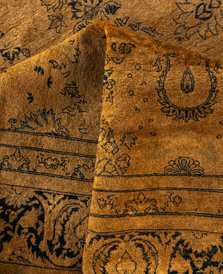 Overdyed Hand-Knotted Wool Modern-Contemporary Gold Area Rug 8' 3" x 10' 3"