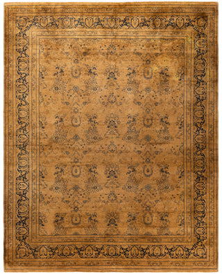 Overdyed Hand-Knotted Wool Modern-Contemporary Gold Area Rug 8' 3" x 10' 3"