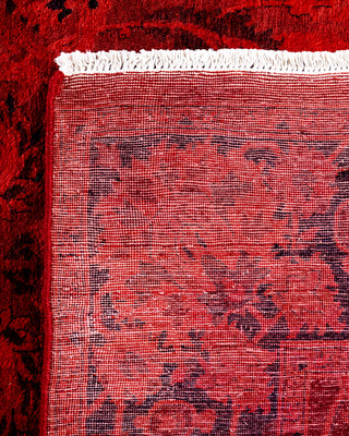Contemporary Hand-Knotted Overdyed Orange Area Rug 4' 3" x 6' 2"