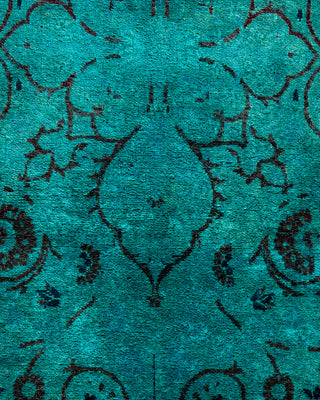 Contemporary Hand-Knotted Overdyed Blue Area Rug 3' 1" x 5' 4"