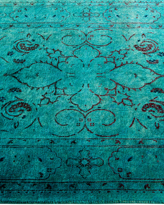 Modern Overdyed Hand Knotted Wool Blue Area Rug 3' 1" x 5' 4"