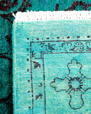 Contemporary Hand-Knotted Overdyed Blue Area Rug 3' 1" x 5' 4"