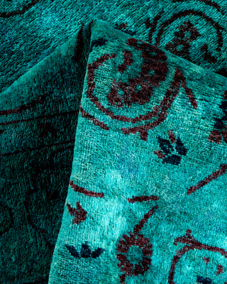 Contemporary Hand-Knotted Overdyed Blue Area Rug 3' 1" x 5' 4"