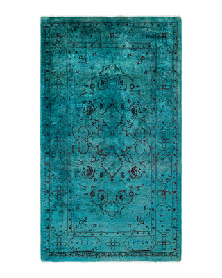 Modern Fine Vibrance Blue Area Rug 3' 1" x 5' 4"