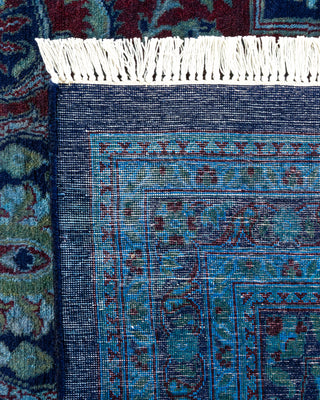 Contemporary Hand Knotted Overdyed Black Area Rug 9' 1" x 12' 1"