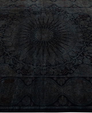 Contemporary Overdyed Wool Hand Knotted Black Area Rug 4' 5" x 7' 2"