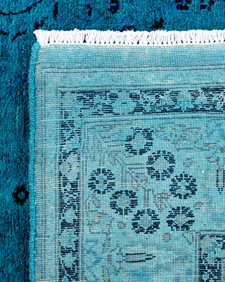 Contemporary Hand-Knotted Overdyed Blue Area Rug 4' 7" x 7' 4"