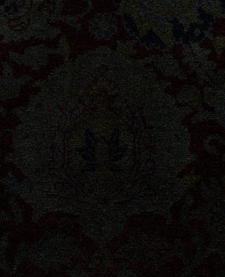 Contemporary Overdyed Wool Hand Knotted Black Area Rug 4' 1" x 6' 2"