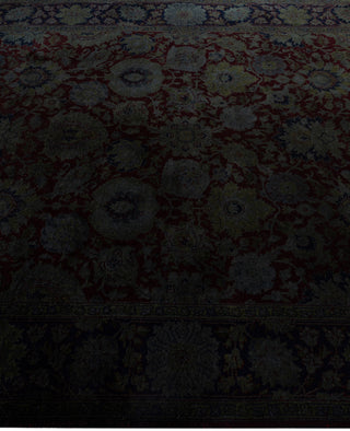 Contemporary Overdyed Wool Hand Knotted Black Area Rug 4' 1" x 6' 2"