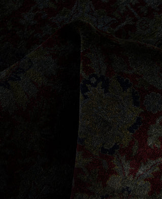 Contemporary Overdyed Wool Hand Knotted Black Area Rug 4' 1" x 6' 2"