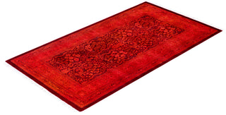 Fine Vibrance, One-of-a-Kind Hand-Knotted Area Rug  - Red, 2' 8" x 4' 10"