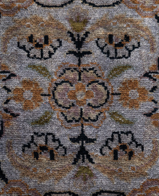 Contemporary Overdyed Wool Hand Knotted Gray Runner 2' 7" x 13' 5"