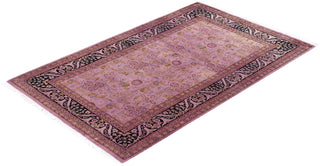 Fine Vibrance, One-of-a-Kind Hand-Knotted Area Rug  - Purple, 3' 2" x 5' 1"
