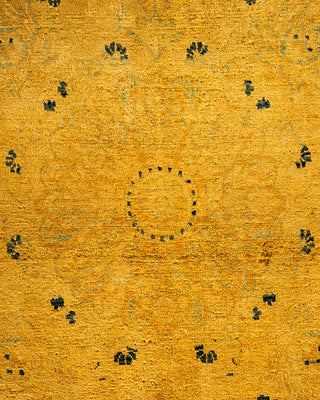 Modern Overdyed Hand Knotted Wool Gold Area Rug 8' 0" x 10' 6"