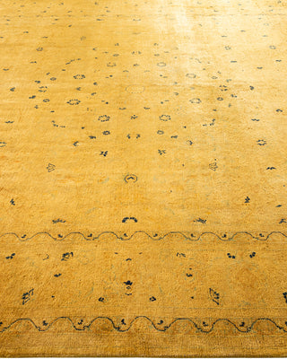 Contemporary Hand Knotted Overdyed Gold Area Rug 8' 0" x 10' 6"