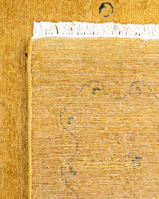 Contemporary Hand Knotted Overdyed Gold Area Rug 8' 0" x 10' 6"