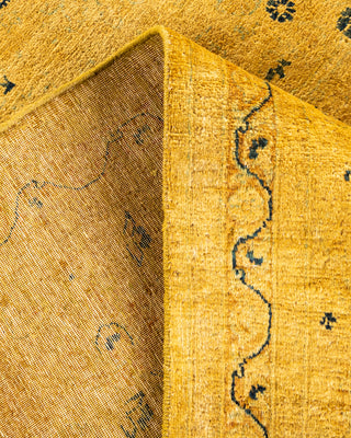 Contemporary Hand Knotted Overdyed Gold Area Rug 8' 0" x 10' 6"