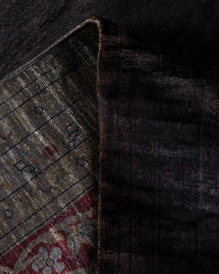 Modern Overdyed Hand Knotted Wool Black Area Rug 9' 1" x 12' 3"