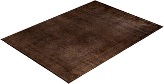 Contemporary Fine Vibrance Brown Wool Area Rug - 9' 1" x 12' 6"