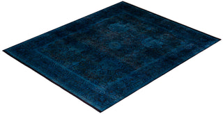 Contemporary Fine Vibrance Blue Wool Area Rug - 8' 2" x 9' 10"