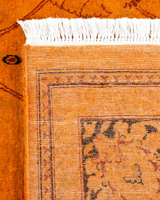 Contemporary Hand-Knotted Overdyed Orange Area Rug 4' 2" x 6' 3"