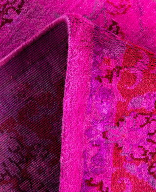 Overdyed Hand-Knotted Wool Modern-Contemporary Pink Runner 2' 8" x 8' 5"