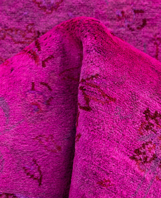 Overdyed Hand-Knotted Wool Modern-Contemporary Pink Runner 2' 8" x 8' 5"