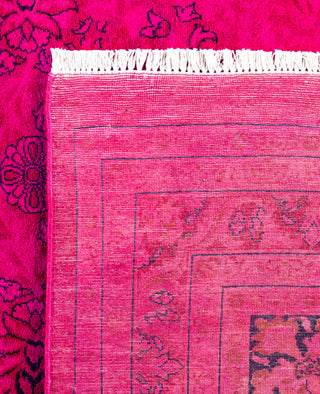 Overdyed One-of-a-Kind Wool Pink Area Rug 9' 5" x 12' 1"